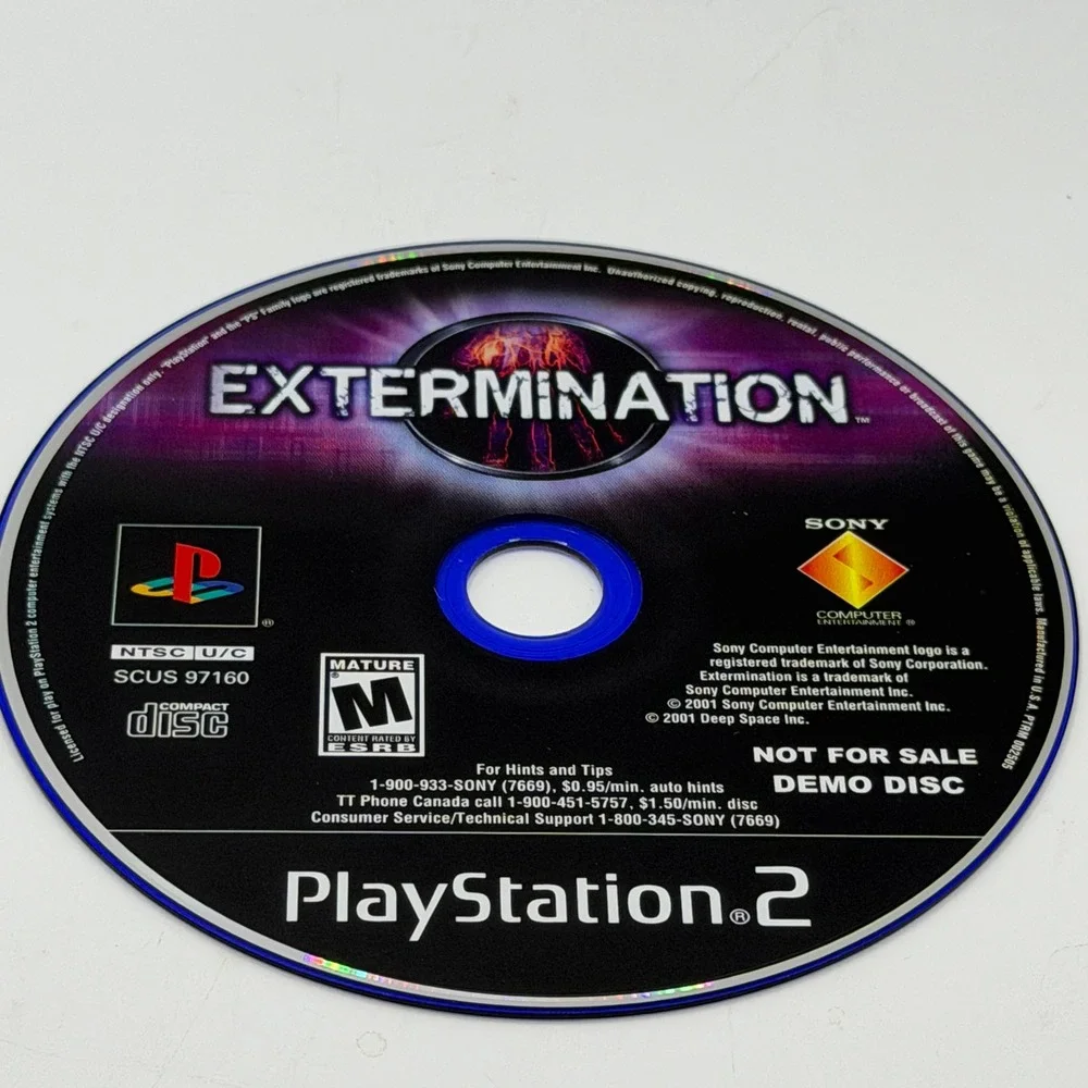 Sony PlayStation 2 Extermination Demo Disc PS2 SCUS-97160‎ Survival Horror Retro